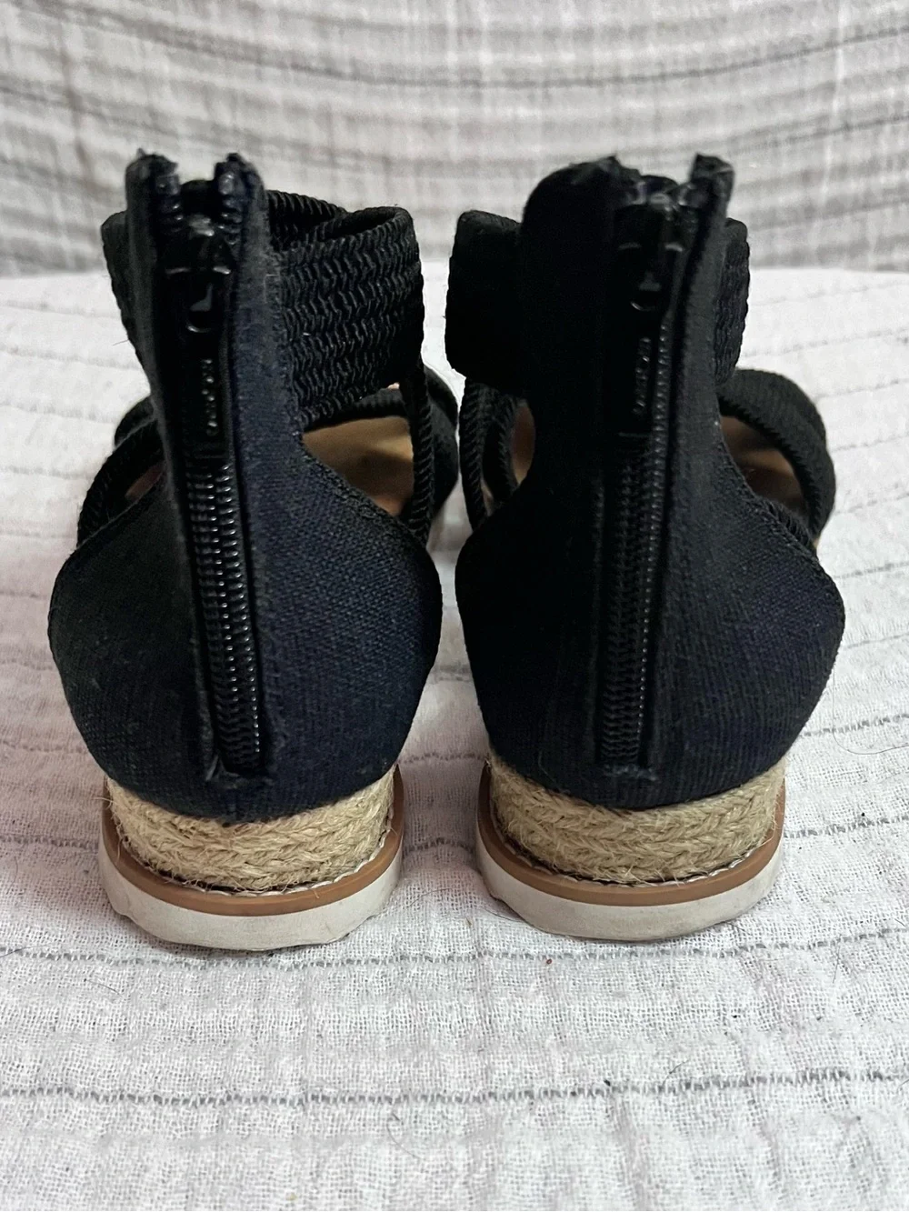 BOBS from Skechers Black Strap Espadrille Sandals